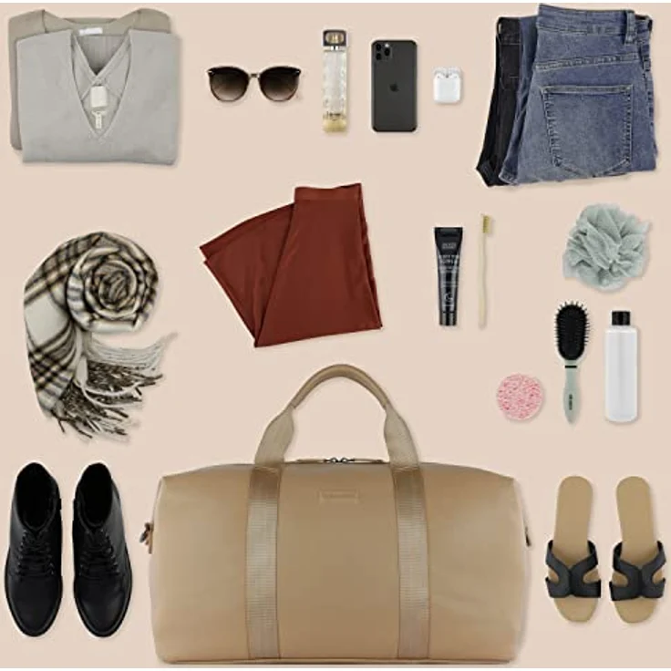 bugatti ELSA Reisetasche aus Leder, Weekender für den Urlaub, Gymtasche für Sport, Sand – Bild 5