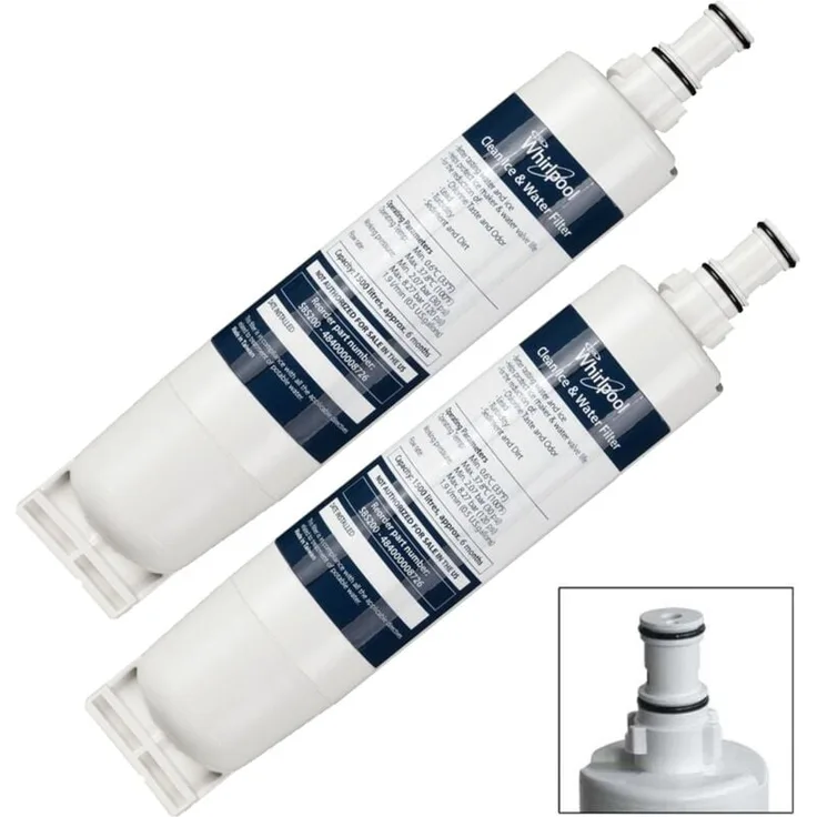Whirlpool Originalwasser Set, 2 Wasserfilter-Kartuschen für Kühlschrankmodelle 484000008726