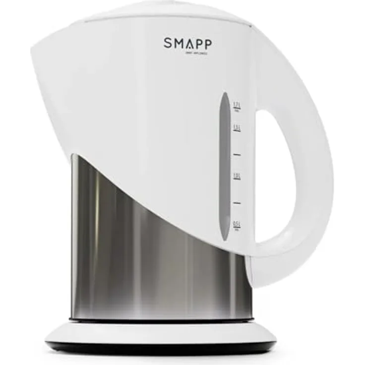 SMAPP Wasserkocher 442.1, Weiß, Silber, Edelstahl, 2200 W, 1,7 l, Bunt, Mehrfarbig