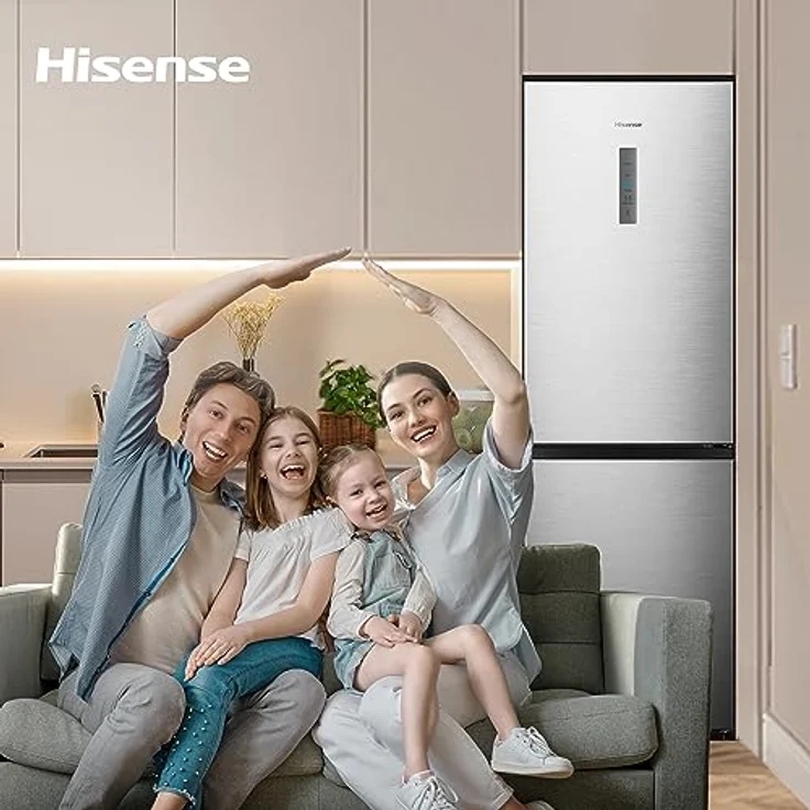 Hisense RB390N4BCC 20011724 Kühl-Gefrierkombination, freistehend, inoxfarben, Energieklasse C – Bild 3