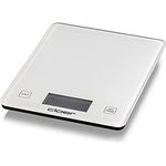 Cloer Küchenwaage 6871 digital, 10kg , 1 g Teilung, Zuwiegefunktion, Glaswiegefläche, weiß