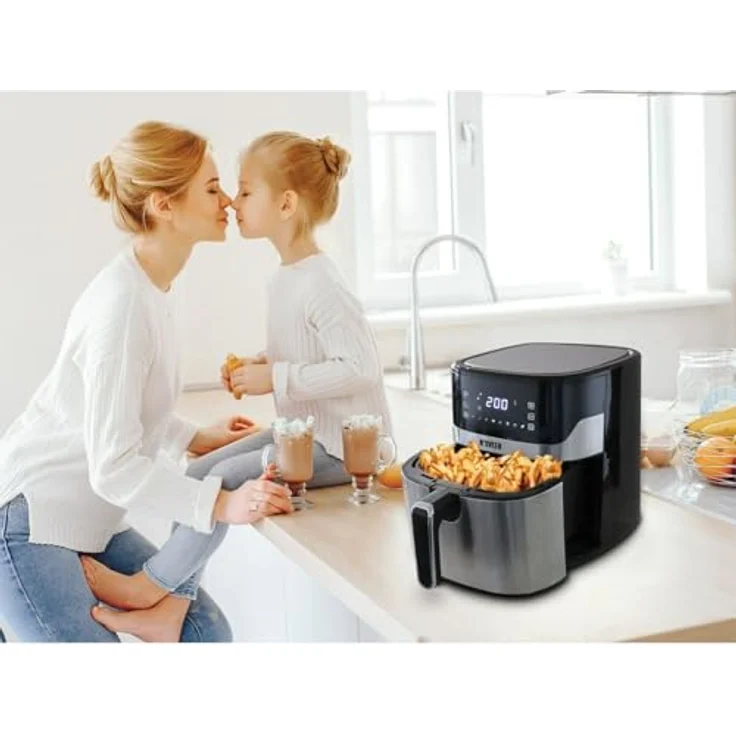 N'OVEEN N'oveen Fritteuse ohne Öl, AF550, Schwarz, 1600 W, 6,5 l - Hochwertige Abmessungen, langlebig, flexible Gestaltung – Bild 4