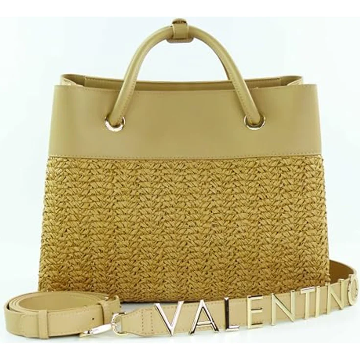 Valentino Alexia Summer Shopper Tasche, 35 cm, braun, 100% Bast – Bild 2