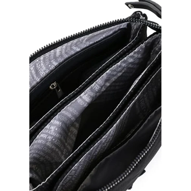 SURI FREY Umhängetasche SFY Romy, für Damen in Uni-Design mit Lasercut-Optik, samtig und vegan, schwarz – Bild 5