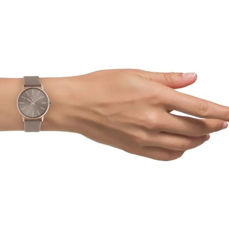 Oozoo Timepieces Damen Uhr C10721 - Analoge Armbanduhr mit 18mm Lederarmband, hochwertig und elegant in rund, schwarz – Bild 4