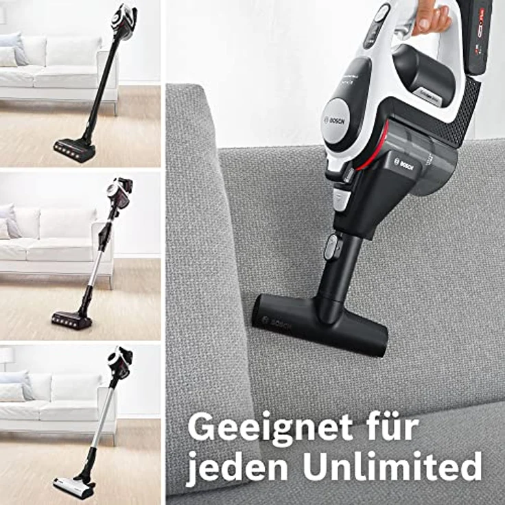 Bosch XXL-Polsterdüse BHZUXXLN, geeignet für Unlimited 6, 7 und 8 Akku-Staubsauger, 360° Rotation, ideal zur Fahrzeug-Innenreinigung, schwarz – Bild 4