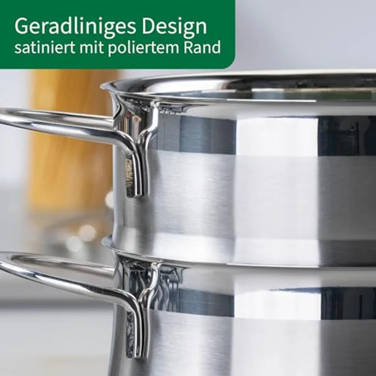 Chefkoch trifft Fackelmann Dampfgaraufsatz, Ø 20 cm, Edelstahl, Induktion- und backofengeeignet, spülmaschinenfest, temperaturbeständig bis 220 °C – Bild 7