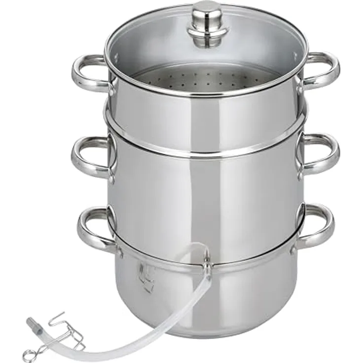 ELO Basic Entsafter Galactica, Dampfgaren mit Wassertopf und Auffangbehälter für vitaminreiche Säfte