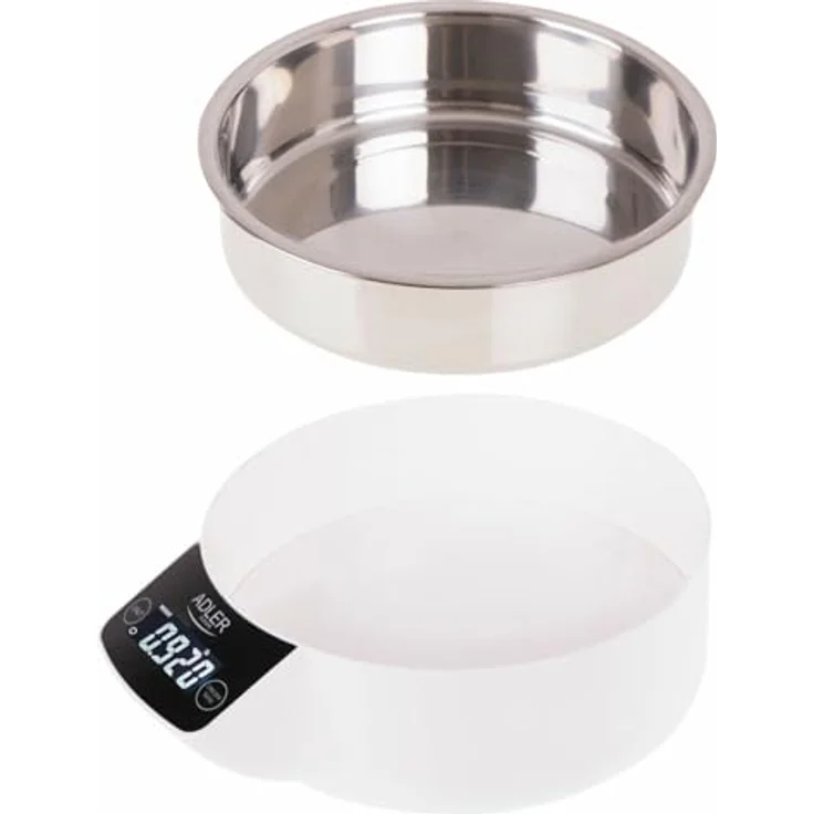 Adler AD 3166 Küchenwaage mit Schüssel Schale Edelstahl Digital Display beleuchtet – Bild 2