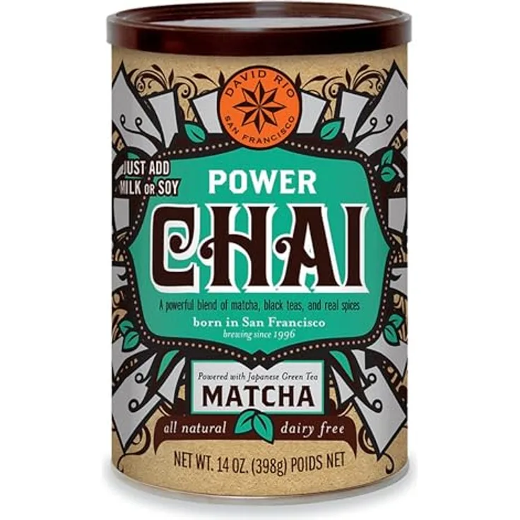 David Rio Power Chai Matcha Pulver, vegan, 398 g, Tee zur Getränkeherstellung