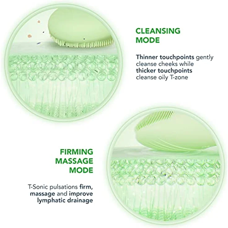 FOREO LUNA™ 4 go Pistachio, Gesichtsreinigungsbürste mit 2-in-1 Reinigung & Straffung, 8 T-Sonic Intensitäten, ultra-hygienisches Silikon – Bild 4