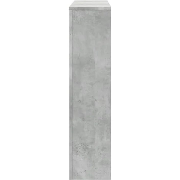 vidaXL Heizkörperverkleidung Betongrau 175x20x82 cm, Holzwerkstoff mit modernem Latten-Design und pflegeleichter Oberfläche – Bild 6