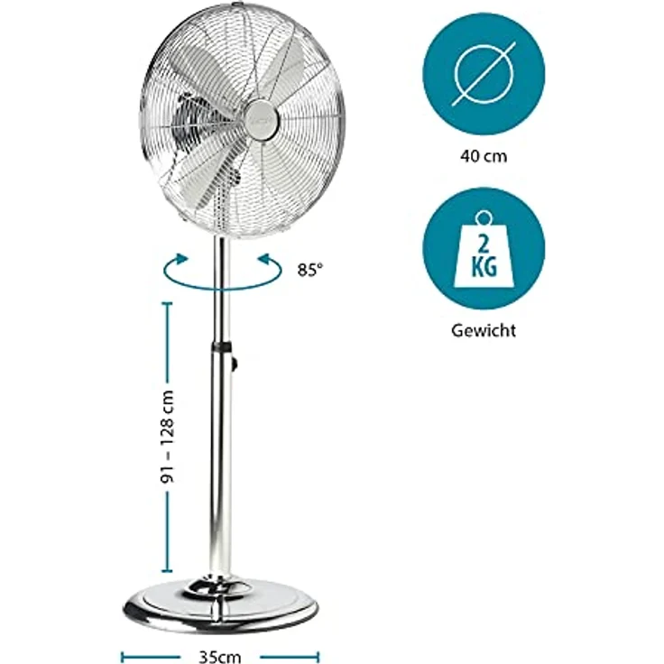Tristar VE-5951 Standventilator – 40 cm – Metall – Bild 3