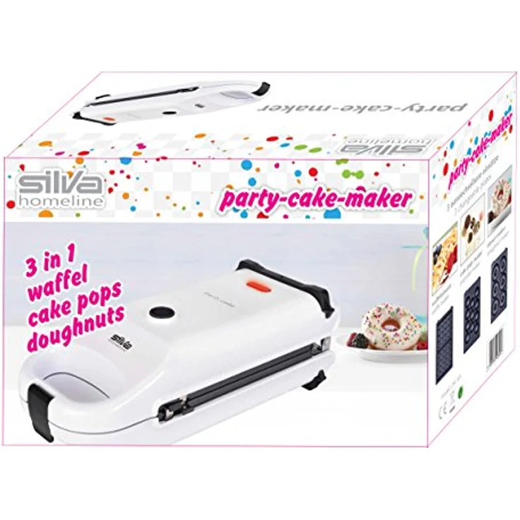 Silva-Homeline cm 303 cm 303 Donuts-- Waffel & Cake Pop Maker, Rostfreier Stahl & Kunststoff, Weiss – Bild 7