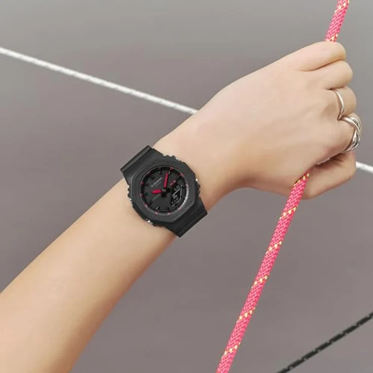 Casio G-SHOCK GMA-P2100SA-1A1ER, Armbanduhr mit strapazierfähigem Gehäuse und Edelstahlband, schwarz – Bild 6