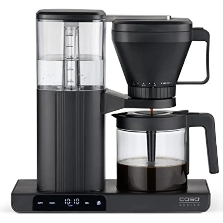 CASO Aroma Sense - Design Kaffeemaschine, ideale Brühtemperatur von 92 - 96 °C, volle Aromaentfaltung dank Aromastab in der Kaffeekanne, inkl. Permanentfilter aus titanbeschichtetem Edelstahl