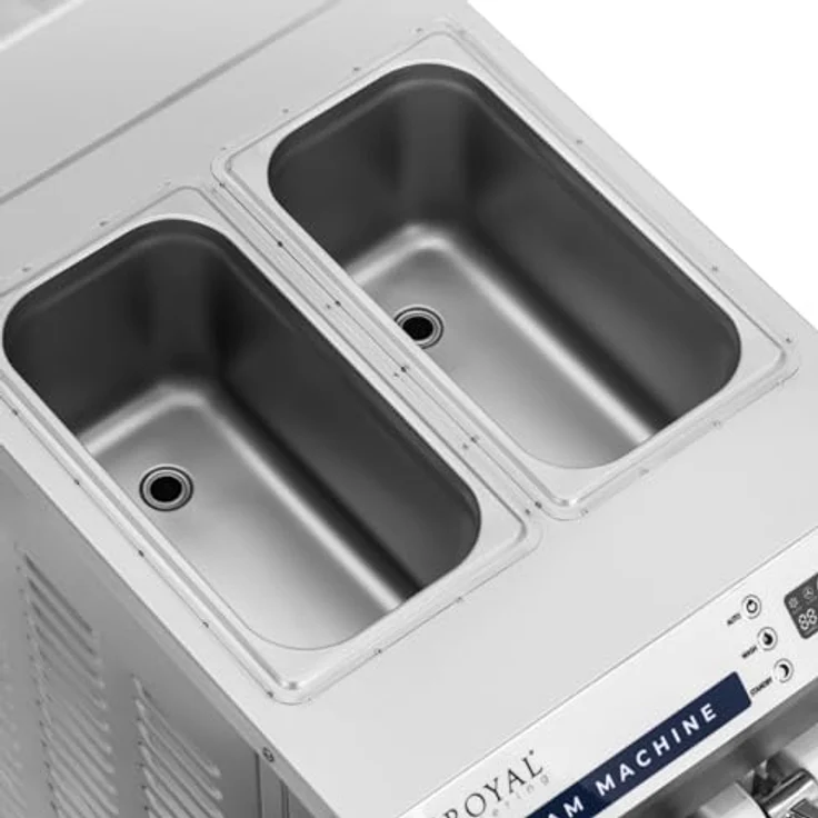 Royal Catering RCSI-18A Softeismaschine 16 l/h 1350 W 14,2 l für Eiscreme und Sorbet LED-Anzeige Tropfschale Edelstahl Frozen Joghurt Maschine Gastro Eismaschine Softeisautomat – Bild 4