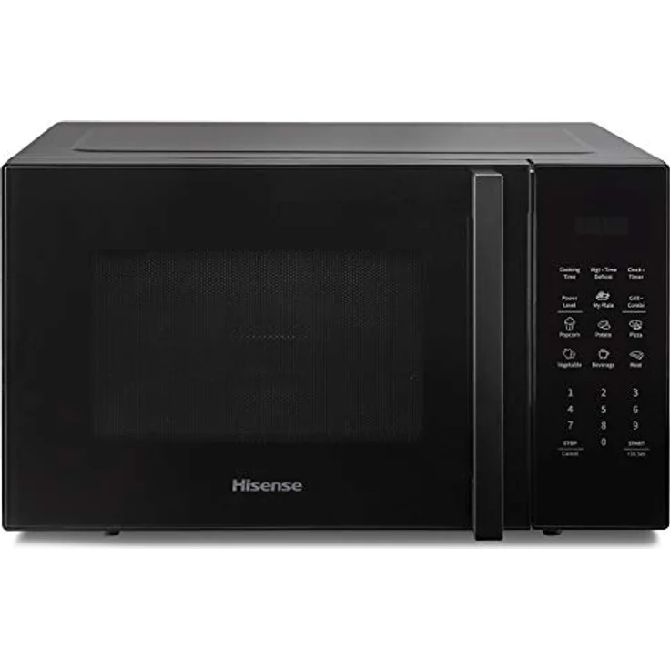 Hisense Elektronische Mikrowelle, Fassungsvermögen 23 l, Leistung 800 W, Grillleistung 1000 W, LED-Display mit Touch-Steuerung, Schwarz – Bild 1