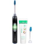 Emmi-dent Ultraschall Zahnbürste Metallic Black Diamond I - Ideal für empfindliche Zähne & Zahnfleisch, ohne Schrubben, Erwachsene & Kinder