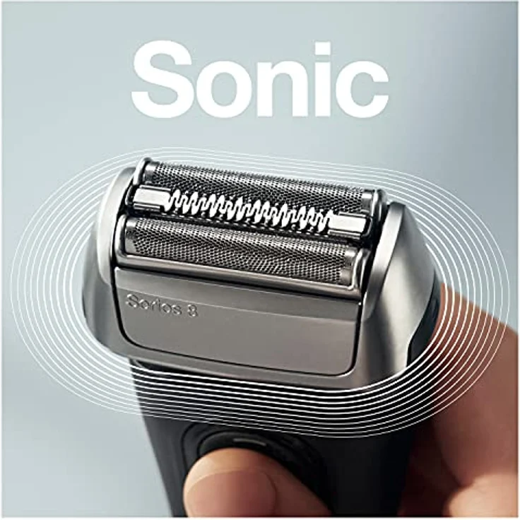 Braun Series 8 Rasierer Herren mit 3+1 Scherkopf, Elektrorasierer & Trimmer für Präzision, Sonic-Technologie & 40°-Kopf mit Konturenanpassung, Wet & Dry, Geschenk Mann, 8410s, schwarz – Bild 3