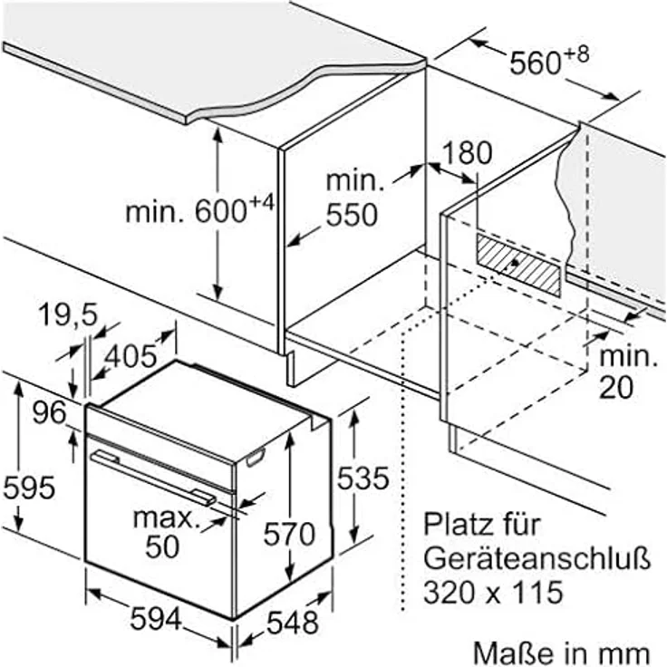 Neff Einbauherd-Set E1CCD2AK3 + M13R42N2, Elektrokochfeld EDX4B0 mit 71 l Nutzinhalt, 7 Beheizungsarten, Schwarz – Bild 6