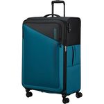American Tourister Daring Dash - Spinner L, Erweiterbar Koffer, 77 cm, 107/117 L, Schwarz/Blau (Black/Blue)