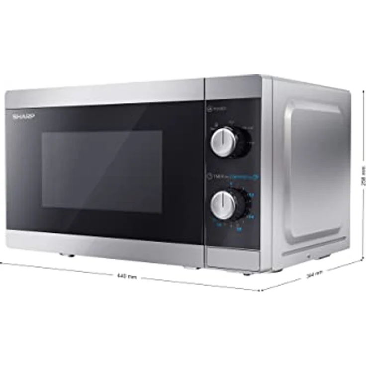Sharp YC-MS01E-S Mikrowelle, Standgerät, 20 Liter Garraum, 800 Watt, Auftauen – Bild 2