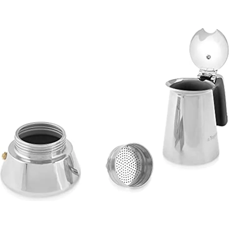 Tognana Riflex Induction Kaffeebereiter 4 Tassen, Edelstahl, Silber – Bild 6