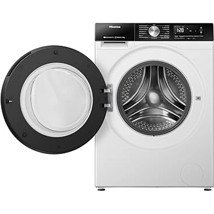 Hisense WD3S8043BW3 Waschtrockner/ConnectLife, 16 Programme, 8 KG, 54 Liter, 1400 U/min, Dampffunktion, JetWash, Anti-Allergie Program, Auto Program, Eco Wash, Steam Refresh, Wolle, EEK A-D – Bild 2