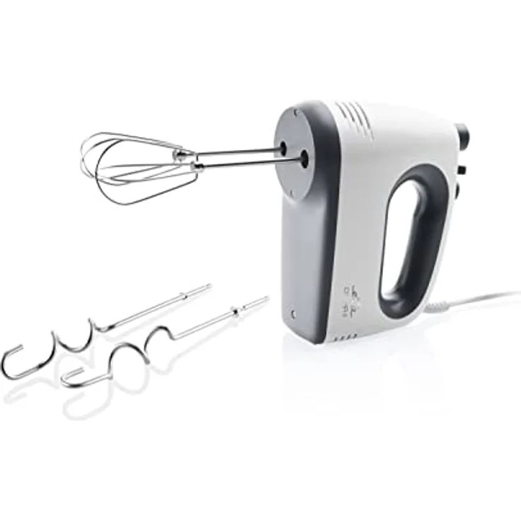 ETA ETA005290000 Crema II hand mixer, 300 W, 5 Gänge, Weiß/Grau, Handmixer, Grau, Weiss – Bild 1