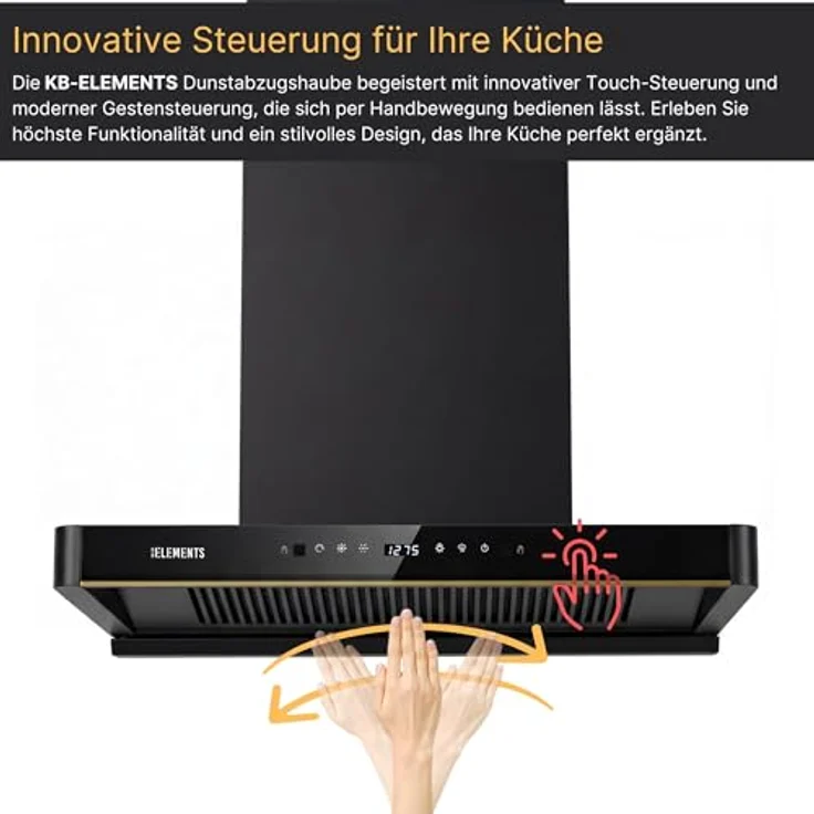 KB ELEMENTS Gaskochfeld ELK90GH1, 5-flammig mit Vollkupfer-Brenner, 90 cm, Edelstahl 304, Wok-Dreifachbrenner, automatische Sicherheitsabschaltung, für LPG/NG – Bild 4