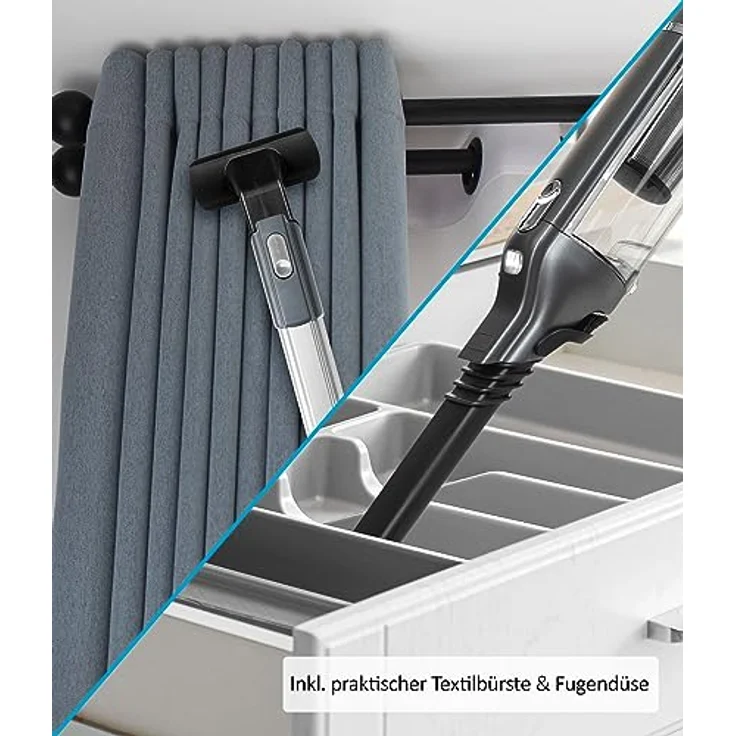 Genius Invictus ONE 3.0e Handstaubsauger 22 TLG. kabellos, beutellos, Akkustaubsauger. Ultra leicht, für Haus und Auto, leise, aufladbar, Bodenstaubsauger – Bild 3