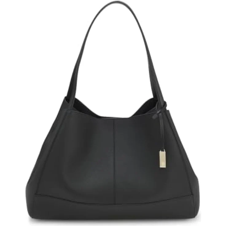 Boss Ameline Shopper Tasche, 100% Leder, 42 cm, schwarz – Bild 1