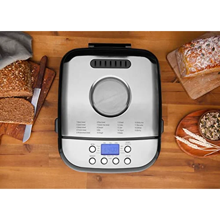 GASTROBACK Design Brotbackautomat Pro, 42822, frisch gebackene 500 g, 750 g und 1000 g Brotlaibe, 19 Programme, Schwarz, Silber – Bild 3