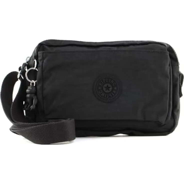 Kipling Basic Abanu M Umhängetasche 24 cm, robuste Schultertasche mit verstellbarem Schultergurt, Schwarz