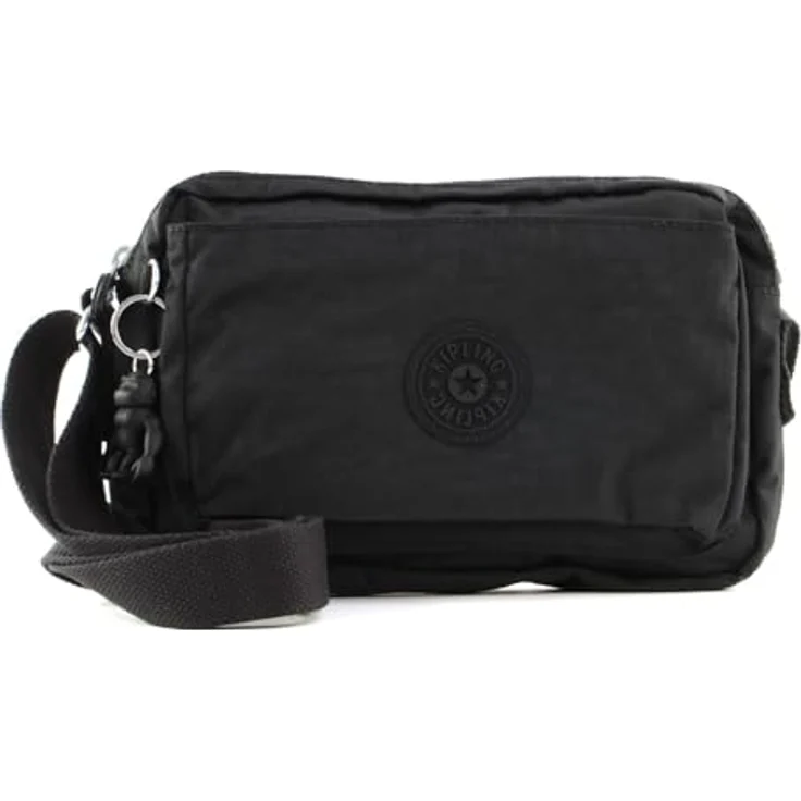 Kipling Basic Abanu M Umhängetasche 24 cm, robuste Schultertasche mit verstellbarem Schultergurt, Schwarz – Bild 1