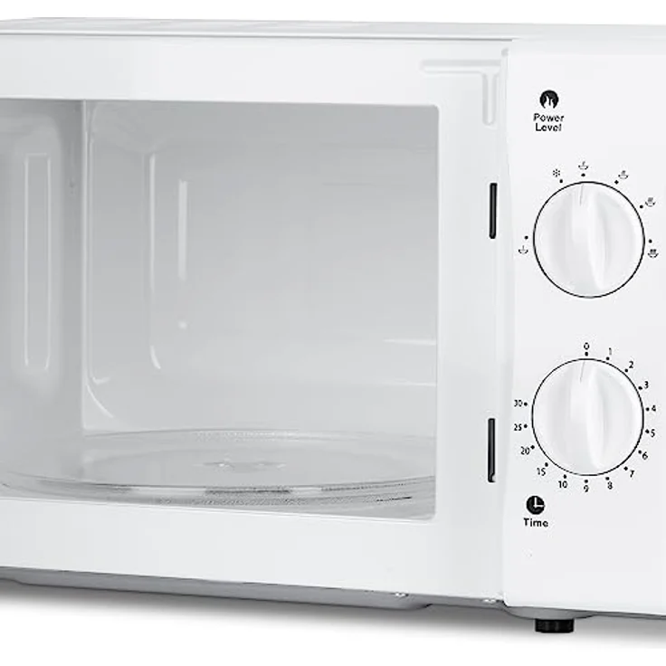H.Koenig VIO6 Mikrowelle, Standgerät, 20 Liter Garraum, Teller Druchmesser 24,5 cm, 5 Programme, Auftaufunktion, 700 Watt, weiß – Bild 4
