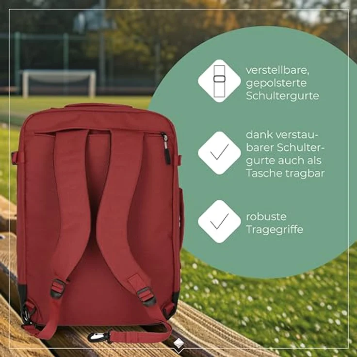 travelite Kick Off Multibag Rucksack 50 cm, rot – Bild 6