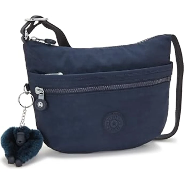 KIPLING Umhängetasche Basic Eyes Wide Open, kleine Crossbody Tasche, 24 cm, blau, mit mehreren Zipperfächern – Bild 3