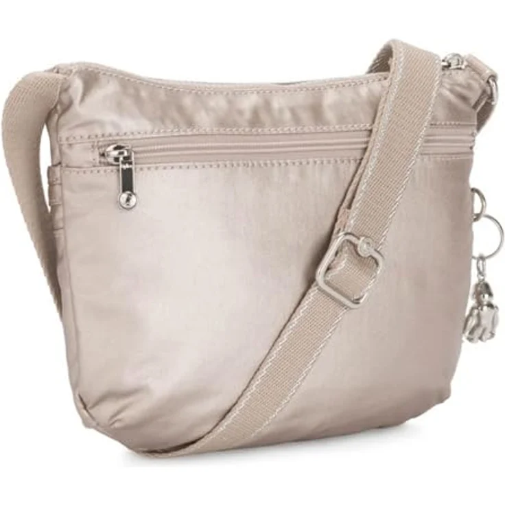 Kipling Basic Plus Umhängetasche, elegante Handtasche mit geräumigem Hauptfach und Reißverschluss-, Handyfach, 24 cm, Grau – Bild 5