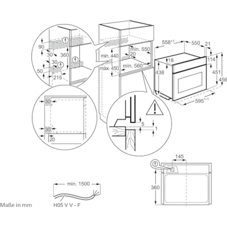 AEG NKK8N621B MealAssist Kompaktbackofen mit Mikrowelle Schwarz - 25 Backofenfunktionen, WLAN-fähig, Kochassistent – Bild 3