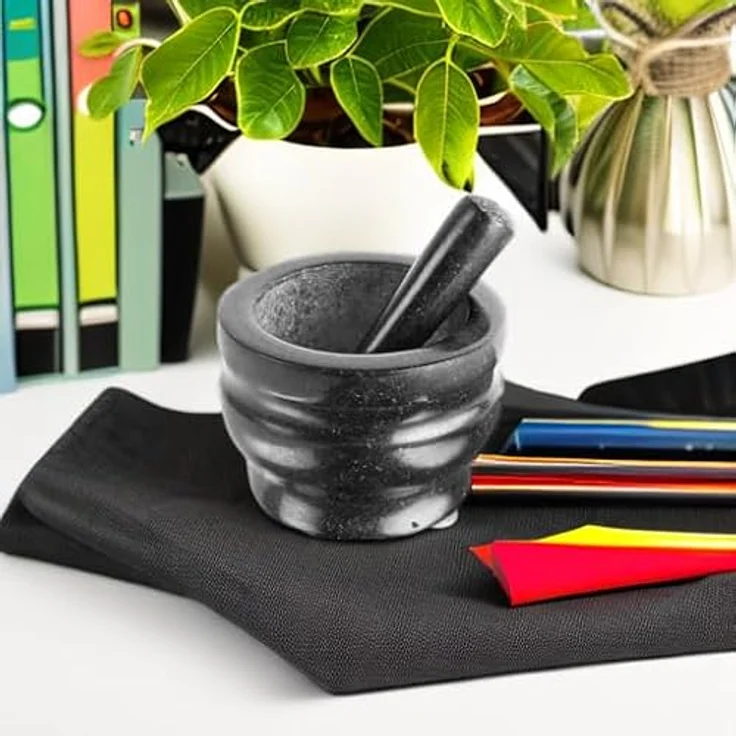 Cole & Mason 14 cm schwarz Stößel und Mörser, Black Granite, 2-Einheiten – Bild 5
