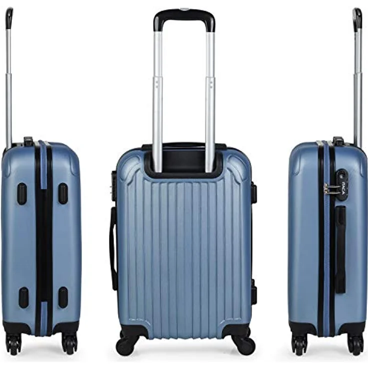 ITACA - Koffer Klein Handgepäck - Handgepäck Koffer 4 Rollen - Koffer Handgepäck 55x40x20 Leicht und Robust - Reisekoffer Klein aus Hochwertigen Materialien T71550, Saphirblau – Bild 2