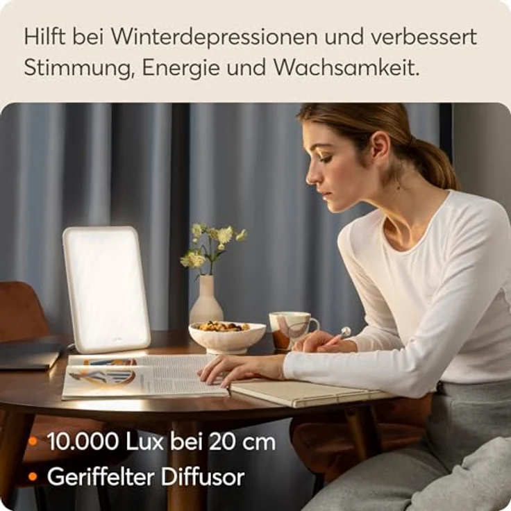 Lumie Vitamin L - schlanke Lichtdusche mit 10.000 Lux für eine effektive SAD-Lichttherapie – Bild 4