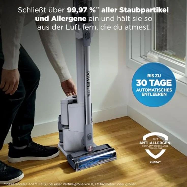 Shark PowerLite Clean & Empty Pet BU3623EUTPK, Akku-Staubsauger mit automatisch entleerender Basisstation, HEPA-Filter, Anti Hair Wrap, bis zu 40 Min. Laufzeit, ideal für Tierhaare – Bild 4