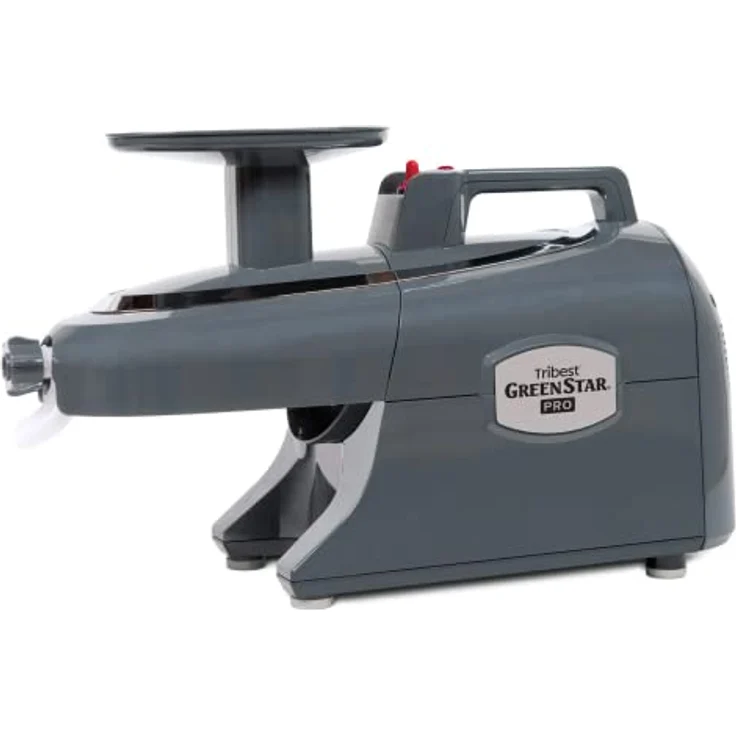 Tribest Greenstar Pro Entsafter Slow Juicer (Grau) – 200W Saftpresse elektrisch mit Keramikschnecke – Saftmaschine für Obst und Gemüse – Bild 1