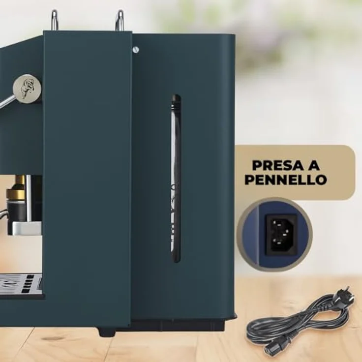 Faber Coffee Machines Pro Deluxe 3.0 Chrom, Kaffeepadmaschine für 44mm ESE-Pads, hygienischer Wassertank aus Glas, magnetisch abnehmbare Brühgruppe, Chrom-Details mit 3D-Logo – Bild 5
