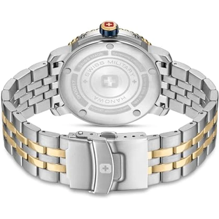 Swiss Military Hanowa Herren Analog Schweizer Quarzwerk Uhr mit Edelstahl Armband SMWGH0001760 – Bild 3