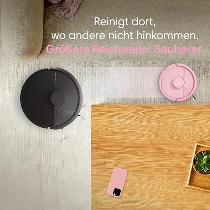 iRobot Roomba® Mini Saug- & Wischroboter, kompakt mit AutoEmpty™ Dock und intensiver Saugleistung, Rosa – Bild 4