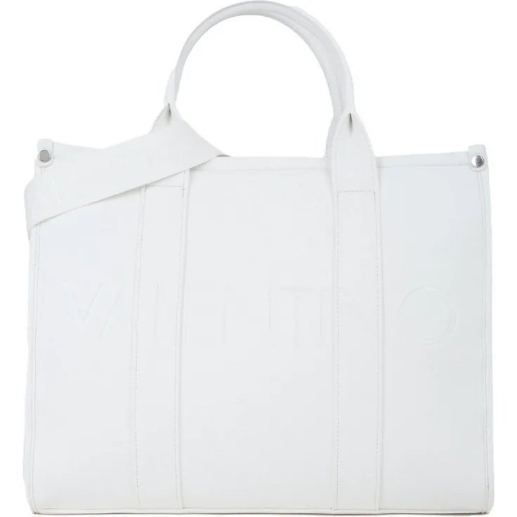 VALENTINO BAGS Shopper Shopping Bag, Bianco (weiß), mit Logo-Prägung und genügend Stauraum